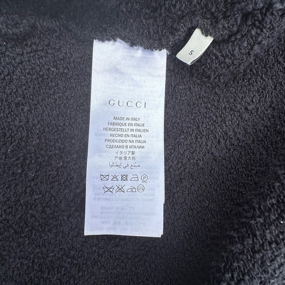 Gucci Black & Multicolor Floral Embroidered Cotton Zip-Up Hoodie - Picture 11 of 14